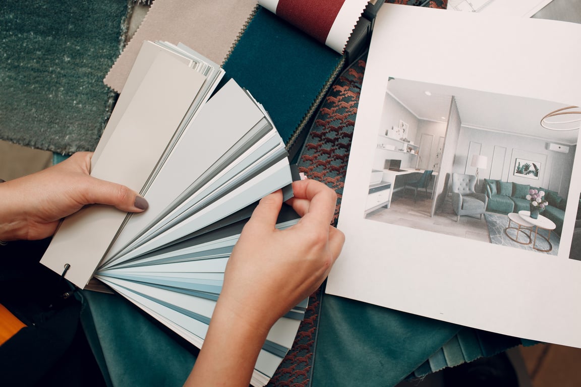 Woman Choosing Paint Color